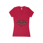 Load image into Gallery viewer, Women&#39;s Deep V-Neck Jersey Native Pride Tee
