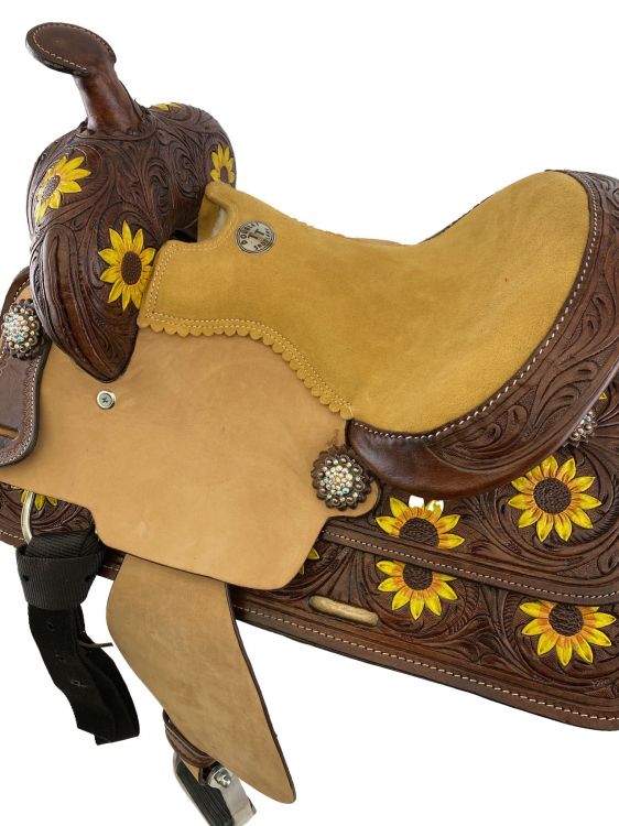 Sunflower Saddle Set Closeup