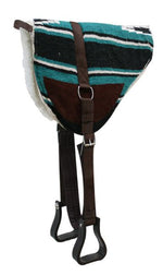 Load image into Gallery viewer, Teal Navajo Bareback Saddle Pad
